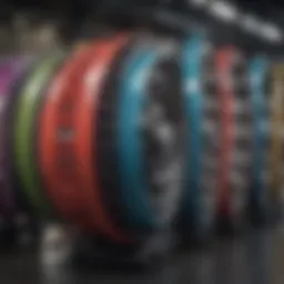 A selection of large hot rollers with vibrant colors and various sizes, showcasing their design