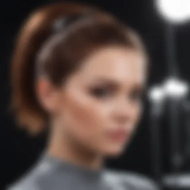 Innovative Technology in Hair Treatments A stylist using advanced technology during a hair treatment session