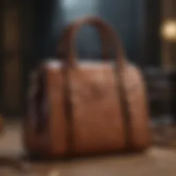 Elegant leather handbag showcasing craftsmanship