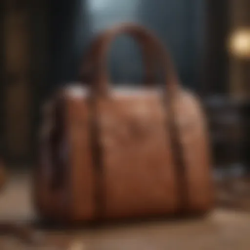 Elegant leather handbag showcasing craftsmanship