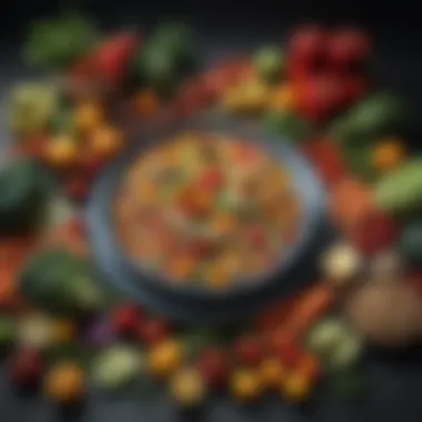 Healthy Eating for Weight Management A vibrant display of fresh vegetables and fruits symbolizing healthy eating habits.