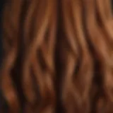 A close-up view of vibrant hair extensions displayed in various colors and textures