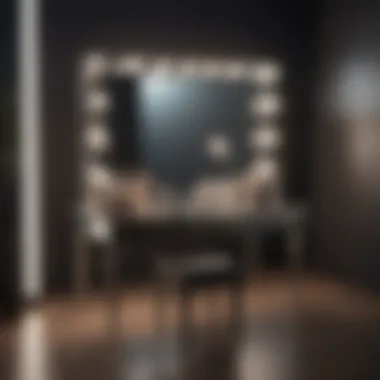 Chic Illumination Enhancing Beauty Spaces Acrylic makeup table illuminated in a chic setting