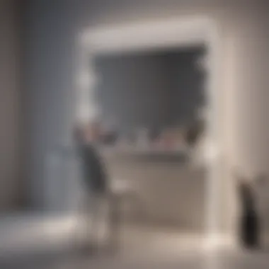 Contemporary Minimalist Makeup Station Modern acrylic makeup table with minimalist aesthetics