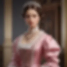 Victorian Lady Barbie dressed in exquisite period attire showcasing the elegance of the Victorian era.