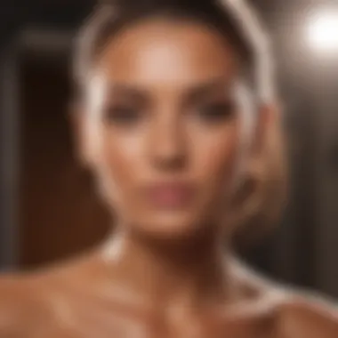 A selection of high-quality spray tanning products arranged artistically.
