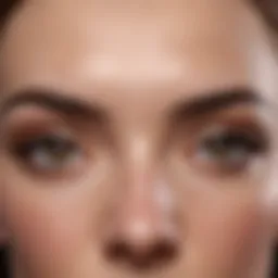 Close-up of expertly shaped eyebrows showcasing elegance and style