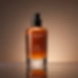 Luxurious self-tanner bottle with a golden glow