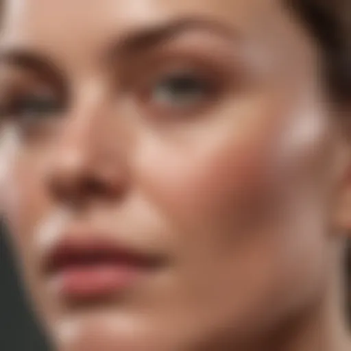 A close-up view of mature skin revealing fine lines and texture