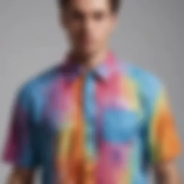 Tie-Dye Transformation Shirt makeover with unique tie-dye pattern