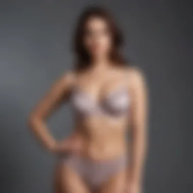 A happy individual confidently wearing well-fitted lingerie that enhances their silhouette.