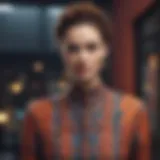 Vibrant clothing showcase with eclectic patterns