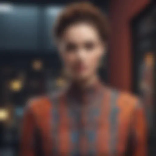 Vibrant clothing showcase with eclectic patterns