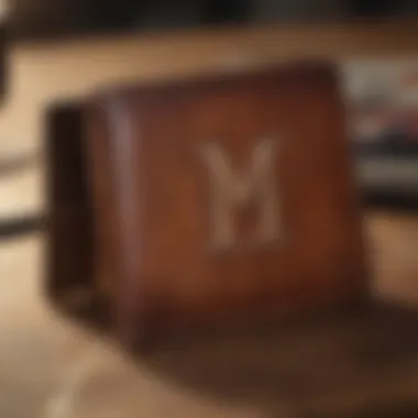 Artisanal Leather Wallet Handcrafted leather wallet with monogram detail