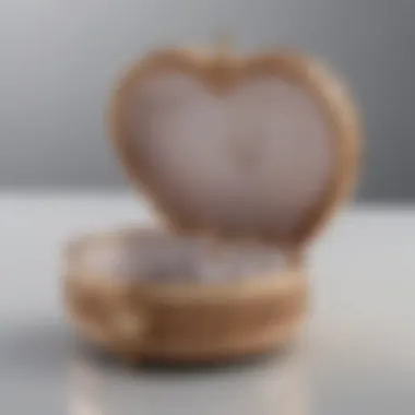 Exquisite Heart-Shaped Jewelry Box Elegant heart-shaped jewelry box adorned with intricate designs