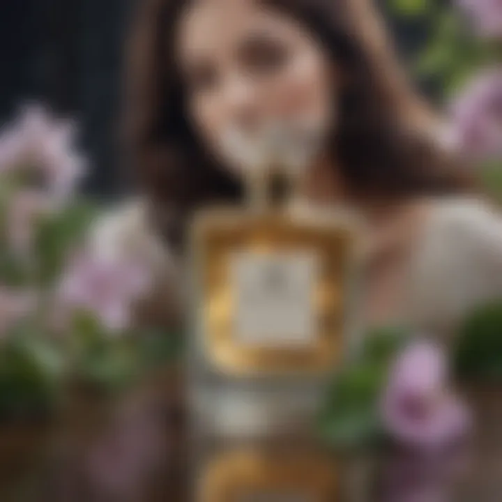 A vintage perfume advertisement featuring patchouli