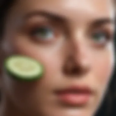 Cucumber slice remedy for under-eye bags