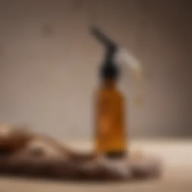 Various application tools for argan oil on hair, including a dropper and brush