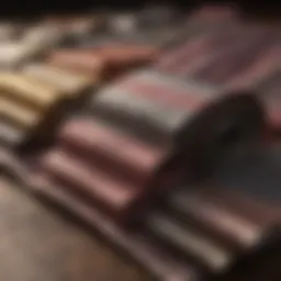 Luxurious fabric swatches showcasing quality textiles