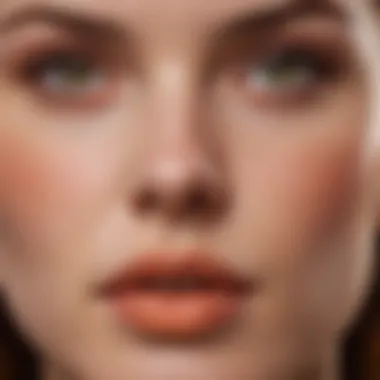 Peach Fuzz Close-Up Close-up of a woman's face with peach fuzz highlighted