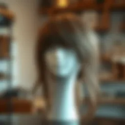 Premium quality wig displayed on a mannequin head