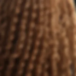 A close-up of different hair textures showcasing curls, waves, and straight strands.