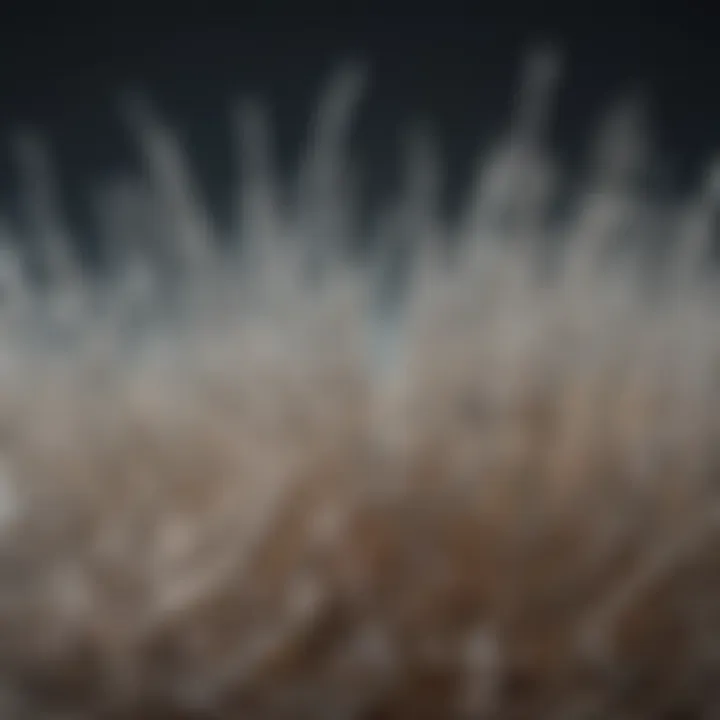An illustration of porosity test using water and a strand of hair.