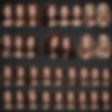 A comparison chart of different hair types with product recommendations.