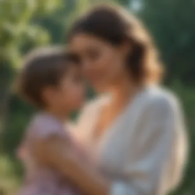 Outdoor Experience Together A serene outdoor experience with a mother and child