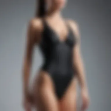 Sleek Swimwear Silhouette Innovative Swimsuit Silhouette Design