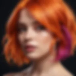Vibrant hair color palette showcasing artistic creativity