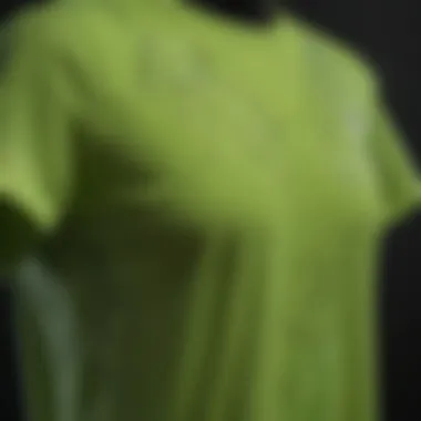 Abstract Elegance in Lime Green T-Shirt Lime Green T-Shirt with Abstract Geometric Pattern