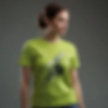 Creative Flair in Lime Green T-Shirt Lime Green T-Shirt with Artistic Paint Strokes