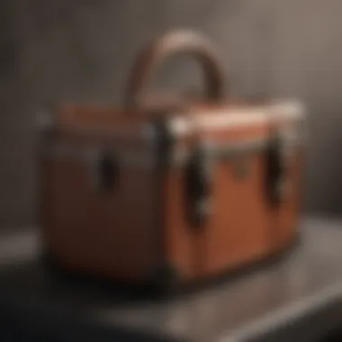 Exquisite Leather Craftsmanship Luxurious Leather Detailing on Paravel Vanity Case