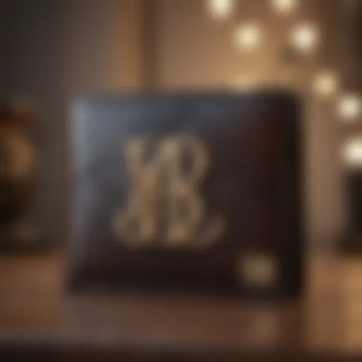 Luxurious Leather Wallet with Monogram Detail