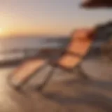 Luxurious Outdoor Deck Chair in Sunset Glow