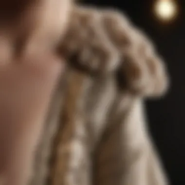 Opulent Elegance: Pascal Shoulder Plush Fabric Detail Luxurious Texture of Pascal Shoulder Plush