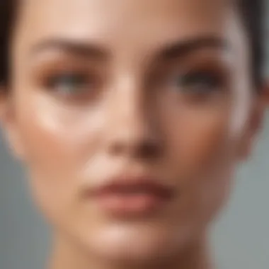 Seamless Liquid Foundation Application Technique A seamless application of liquid foundation on a flawless skin surface, showcasing technique.