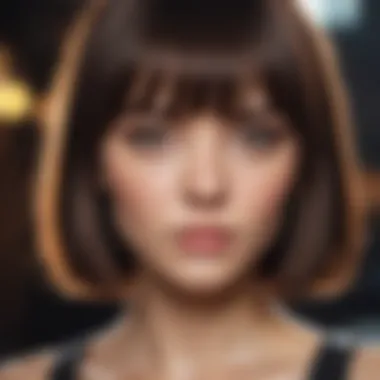 Modern Twist Blunt Bangs Blunt cut bangs with a modern twist