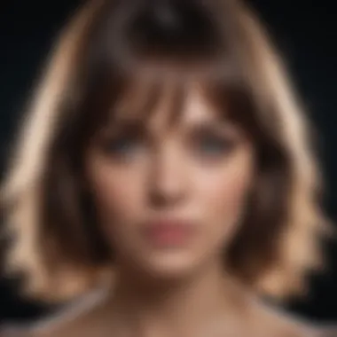 Flirty Curtain Bangs Flirty curtain bangs enhancing facial features