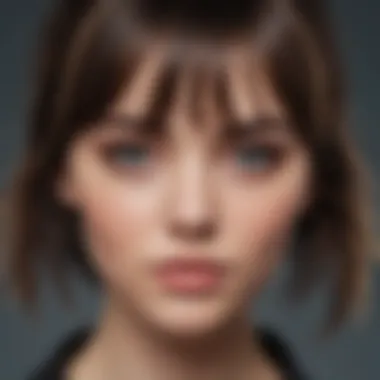 Subtle Wispy Bangs Subtle wispy bangs framing the face