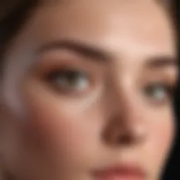 Close-up of filled eyebrows showcasing a natural look