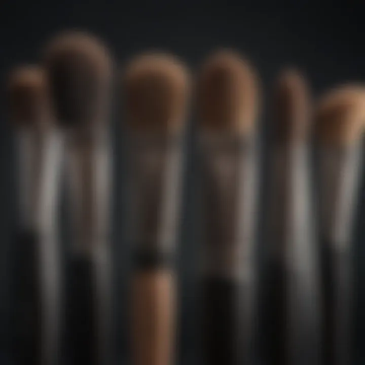 An elegant makeup brush set designed for smoky eye application.