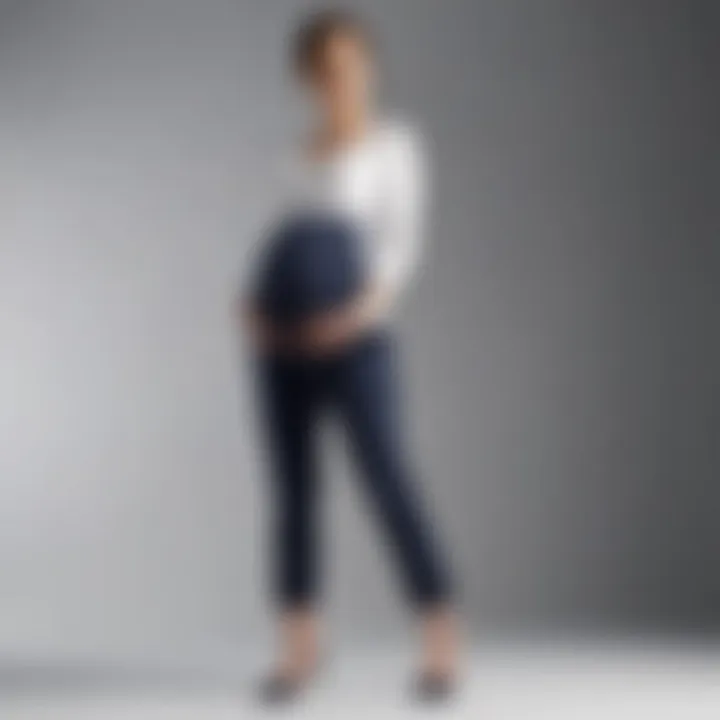 Sophisticated Maternity Pants in Navy Blue