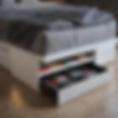 Sleek Under Bed Storage Solution Modern bedroom with under bed storage on casters