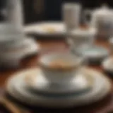 Elegant china dinnerware set symbolizing a 20th anniversary