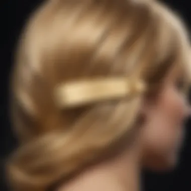 Minimalist Gold Hair Clip for Fine Hair