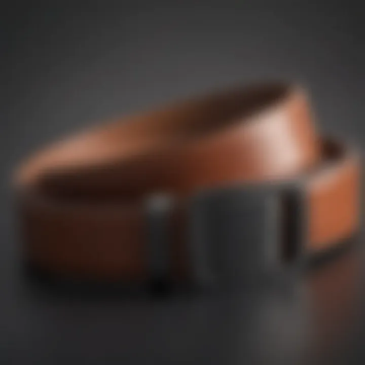 Minimalist leather belt with sleek buckle