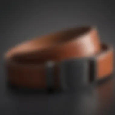 Sleek Leather Belt Minimalist leather belt with sleek buckle