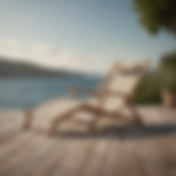 Minimalist Outdoor Deck Chair in Natural Elegance